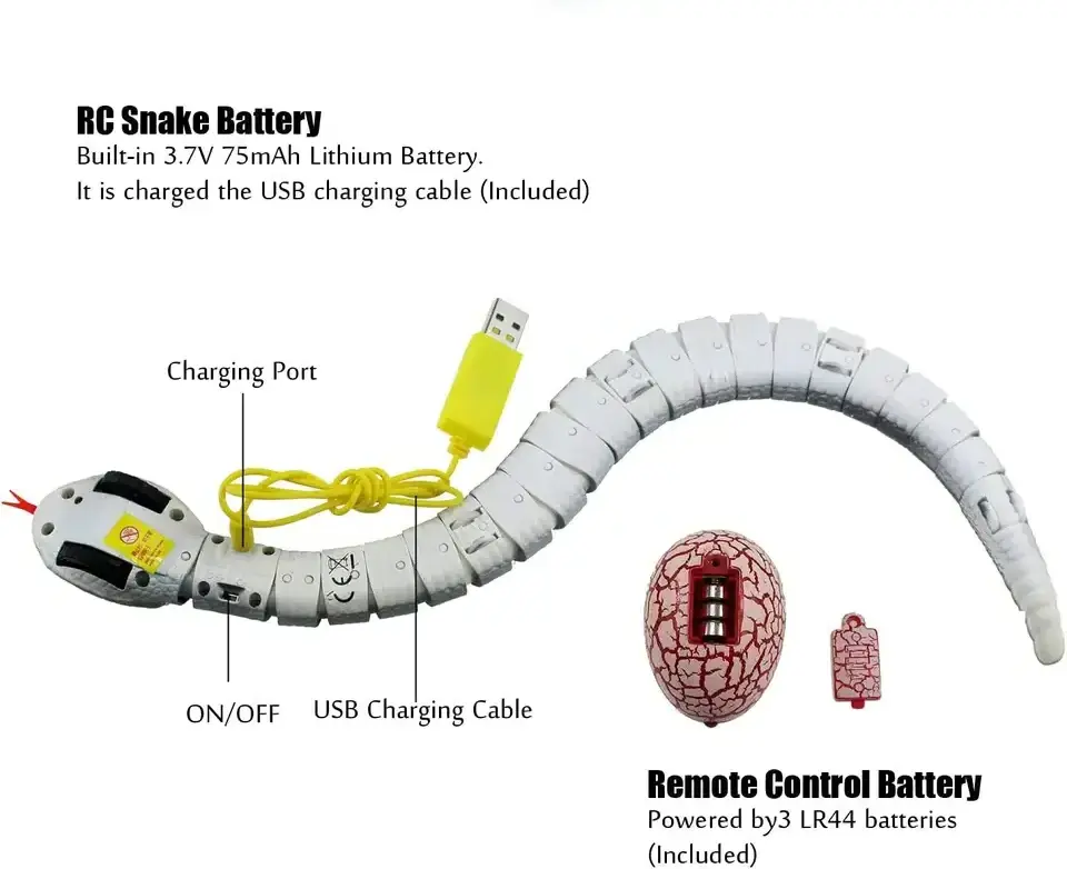 EPT Plastic Electronic Animal Model Toy Infrared Remote Control Snake