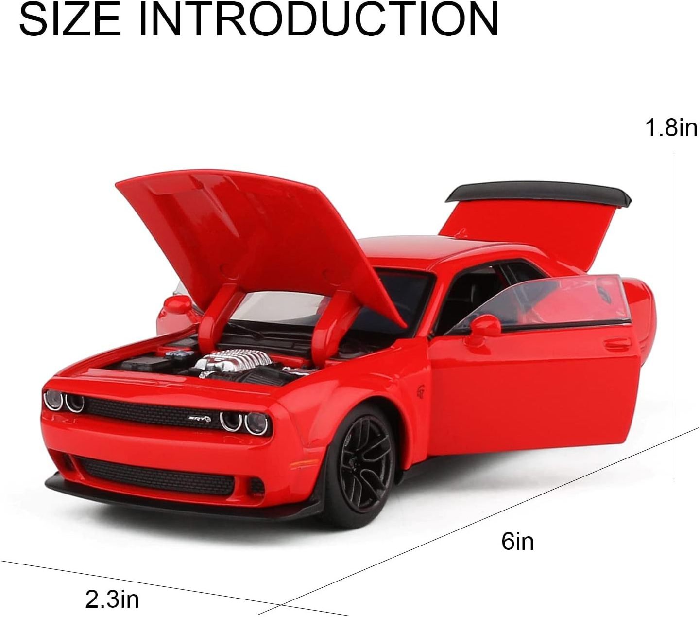 EPT Die Casting 1:32 Dodge Challenger Alloy Model Car Mould Pullback Sound and Light Metal Ornament Collection Super Car Model