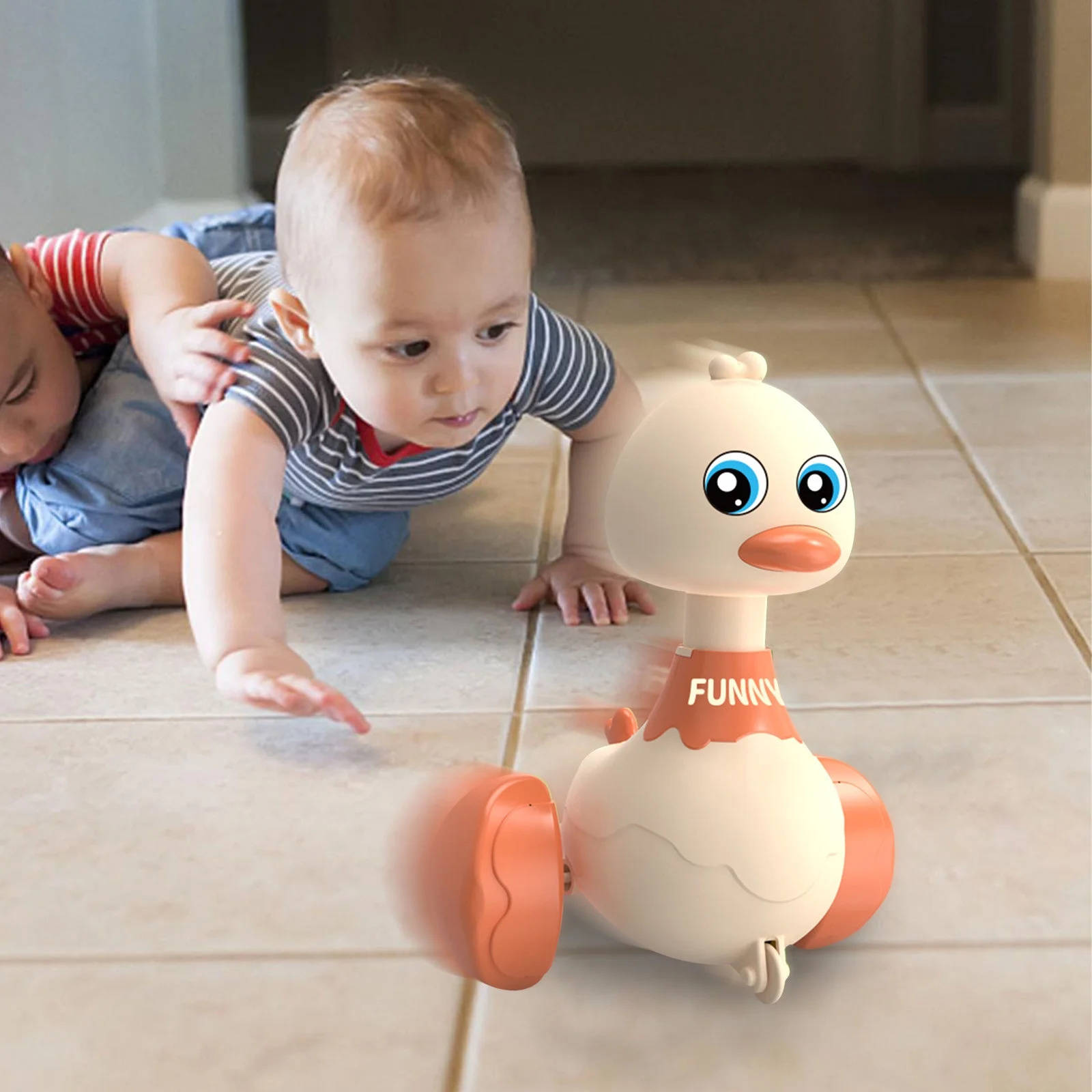 EPT Wholesale Cute Press Small Toy Interactive Press Pullback Car Small Toy Press The Swing Cute Duck Toy