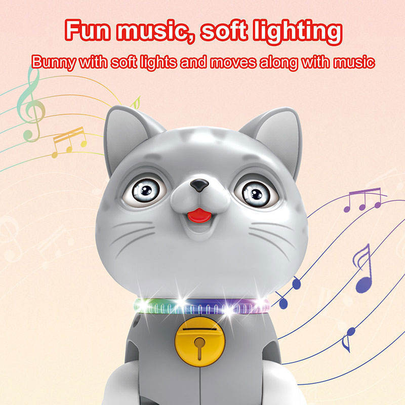 EPT Wholesale Electric Battery Operated Dancing Animal Toys Plastic Lighting Music Walking Educational Cat Toys for Kids