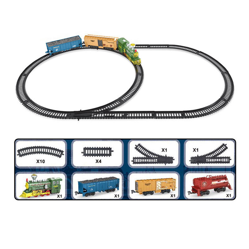 EPT Wholesale Musical Train Track Toys Electrical Plastic Car Race Music Tracks Classic Set Cheap Electric Rail Slot Toys