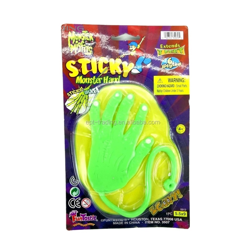 EPT Hot Selling Custom Noveltier Material Kids Sticky Hands Finger Hammer Wall Toys