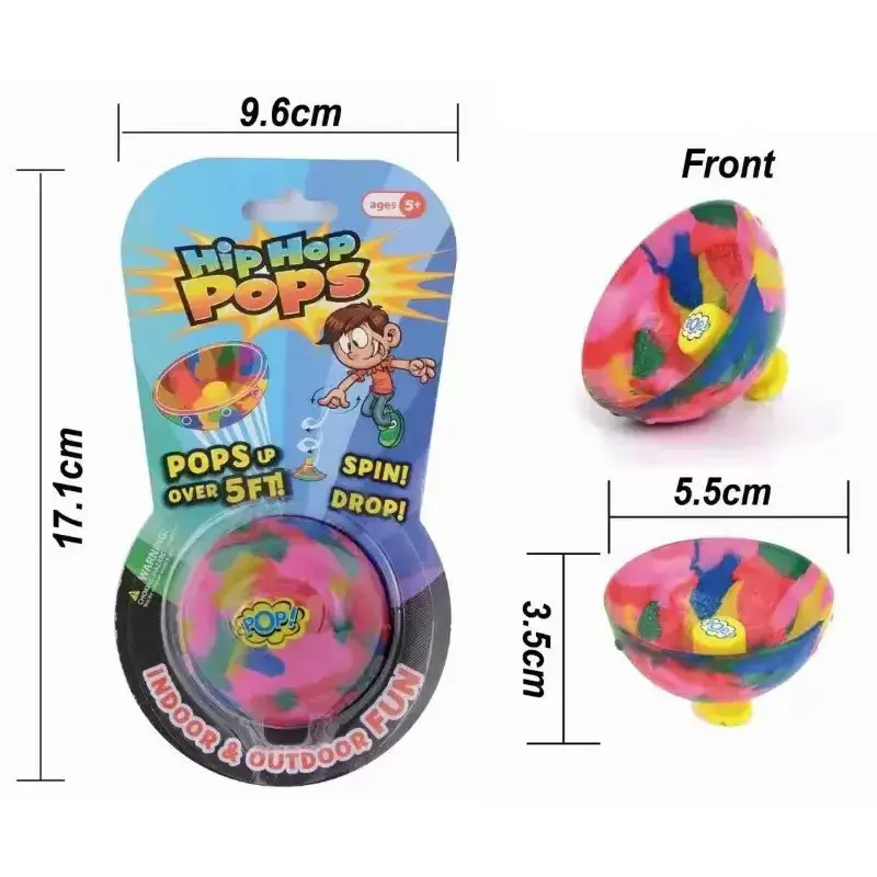 EPT 2023 New Custom Bouncing Bowl Hip Hop Jumping Pop Spinner Novel Fidget Toy