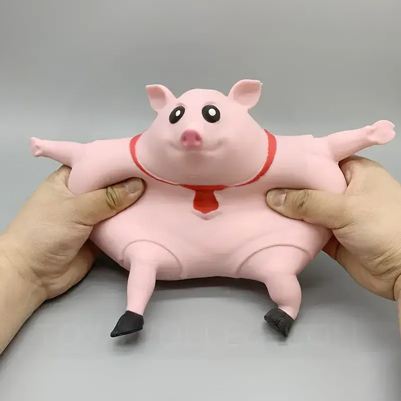 EPT Cute Anti Stress Kids Squishy Rubber Pig Squeeze Piggy  Anti Stress Decompression Toys Squeeze Pig