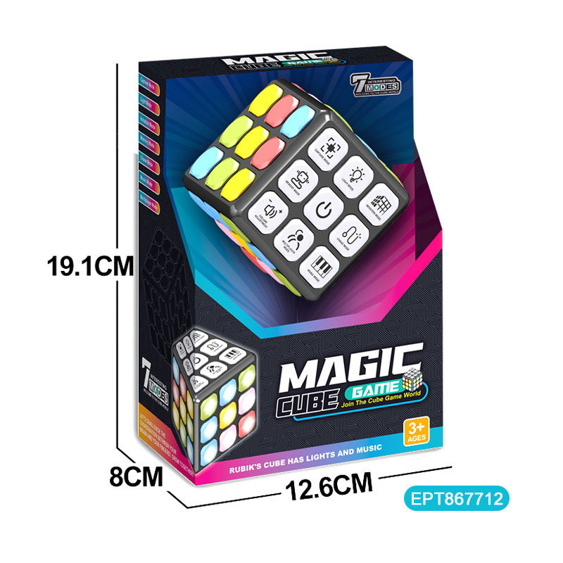 EPT Multi-Functional Electric Music Lights Rubix Cube Intelligent Magic Memory Plastic Magic Cubes