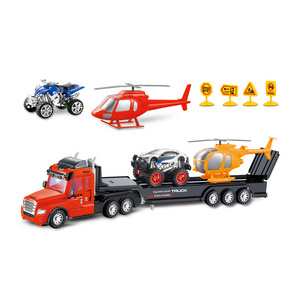 Wholesale 4 Channels Plastic Kids Radio Control Cars Vehicles RC Heavy Truck Trailer