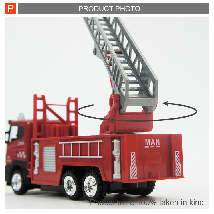 EPT Brand 1 43 Scale Metal Rc Die-Cast Remote Control Alloy Ladder Toy Car Toys Electric Fire Truck For Kids 5 6 Years With Icti