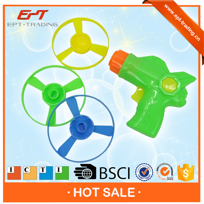 EPT Top Quality Kids Plastic Shooter Gun Toy Shooting Toys Flying Disc Saucer Ufo For Sale