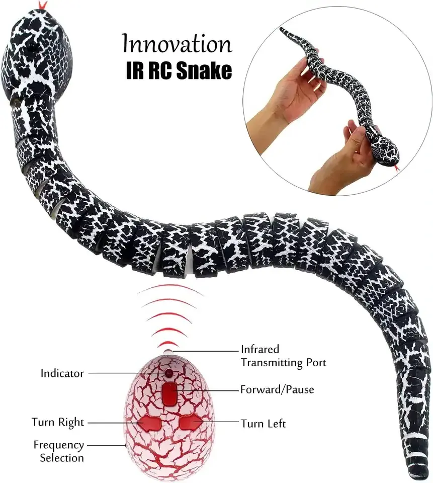 EPT Plastic Electronic Animal Model Toy Infrared Remote Control Snake