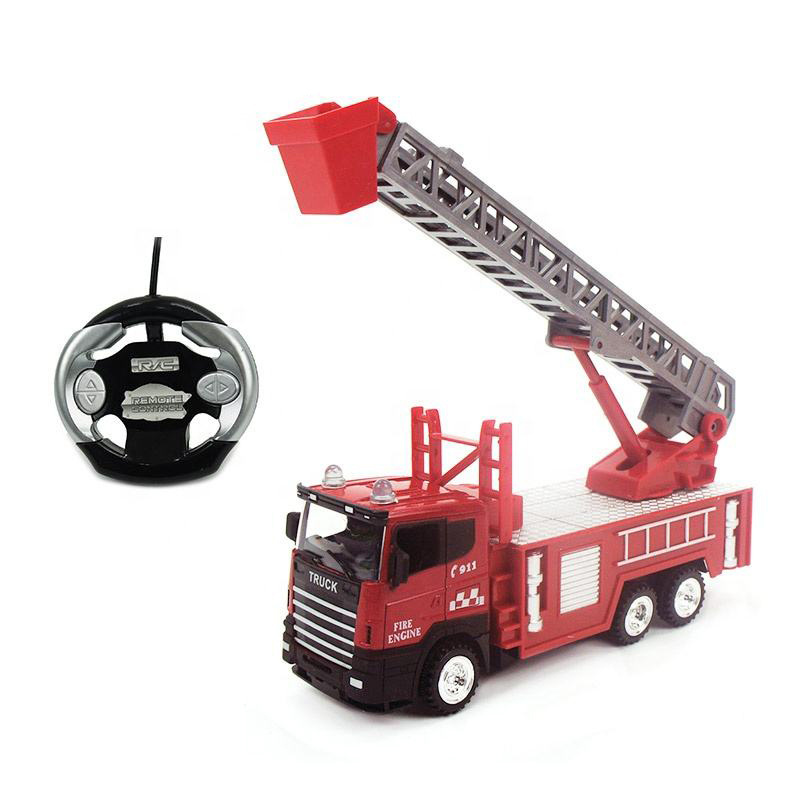 EPT Brand 1 43 Scale Metal Rc Die-Cast Remote Control Alloy Ladder Toy Car Toys Electric Fire Truck For Kids 5 6 Years With Icti