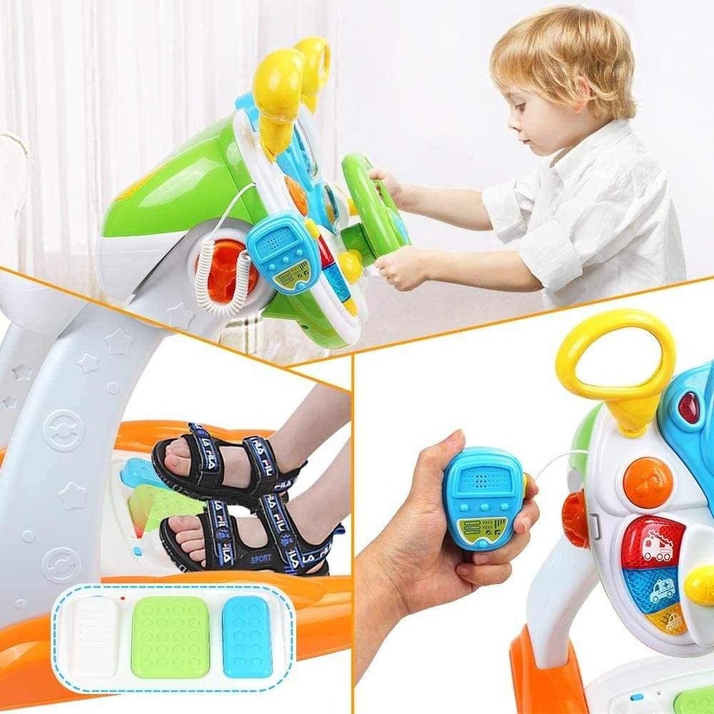 EPT Kids Baby Pretend Ride On Toy Steering Wheel Driving Car Simulator Steering Wheel Toy for Toddlers