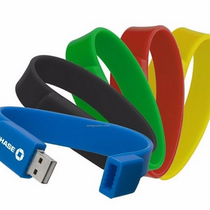 Colorful Silicone Bracelet Wrist Watch USB Flash Drive For Promotion