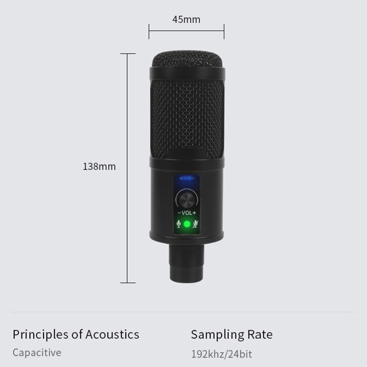 J.I.Y BM-65 Best Quality Usb Microphone Podcast Recording Microphone Gaming Mic Professional Studio Microphone Studio Recording