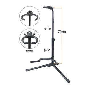 Guitar Stand Floor for Acoustic Electric Classical Guitars Bass Banjo Height Adjustable Guitar Tripod Stand Black