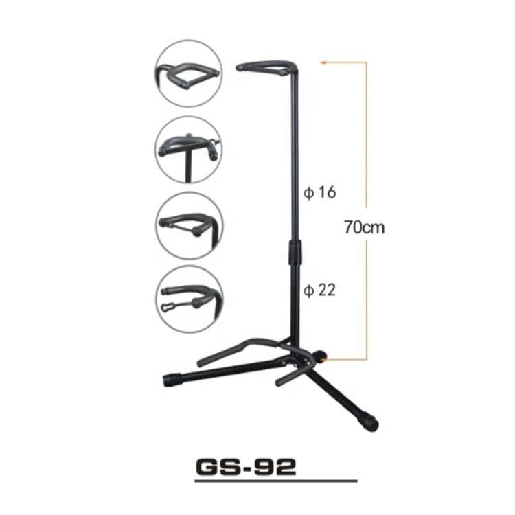 Guitar Stand Floor Universal for Acoustic Electric Guitars Bass Banjos Rotate to Adjust Height with Neck Holder