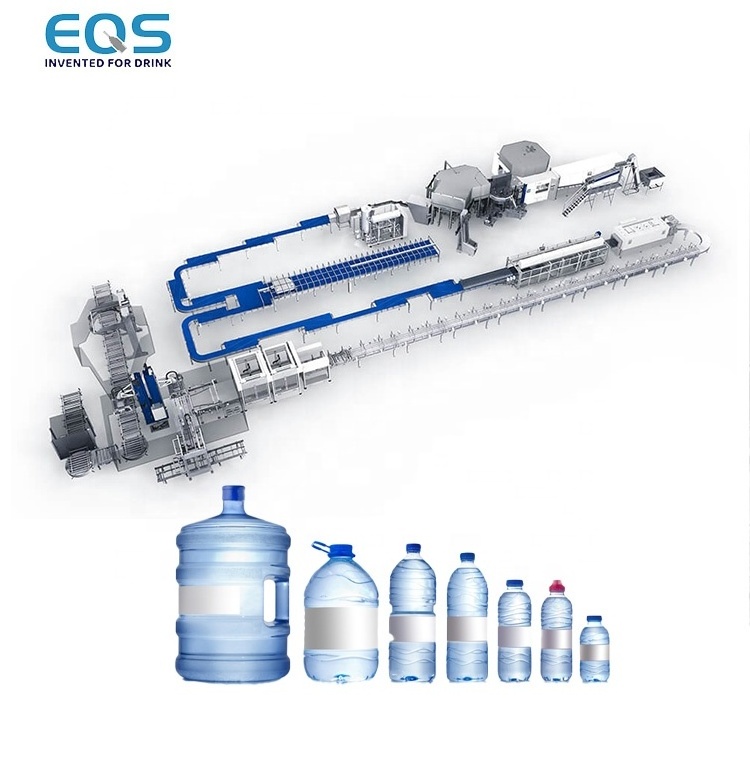 High Quality 2500BPH 1 Liter Water Bottle Filling Machine Water Plant With Plastic Bottles Making Machine