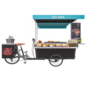 Factory Price Ice Cream Cart Mobile Coffee Electric Bike Food Tricycle Taco Hot Dog Stand Electric Food Cart