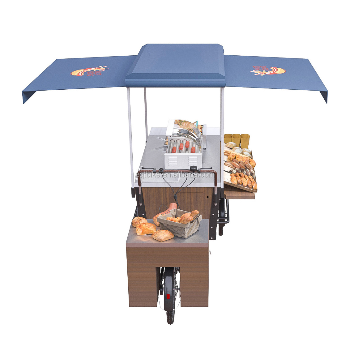 Factory Price Ice Cream Cart Mobile Coffee Electric Bike Food Tricycle Taco Hot Dog Stand Electric Food Cart