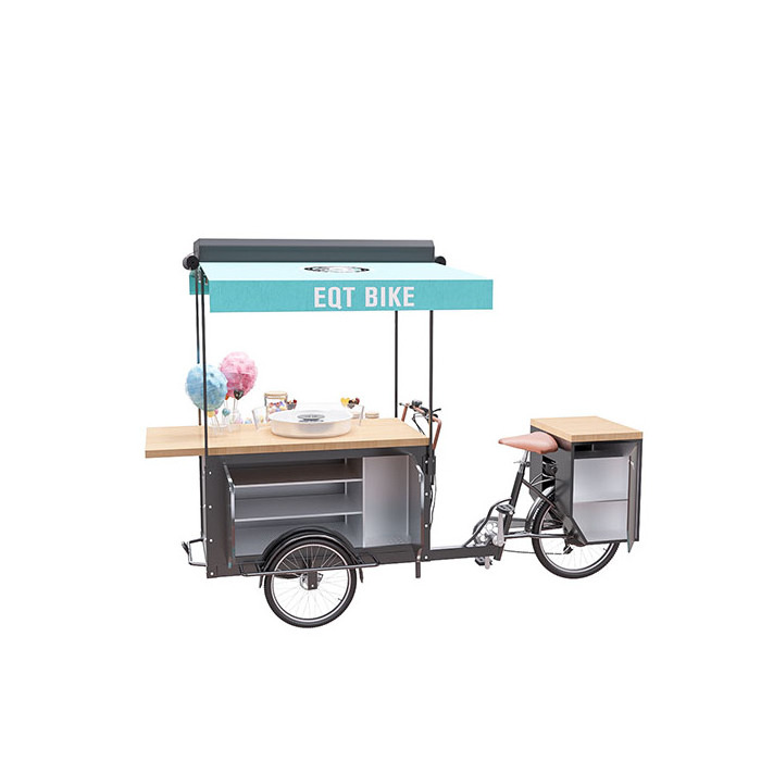 Mobile Fast Hot Food Carts/Food Truck Street Cotton Candy Bike Vending Cart