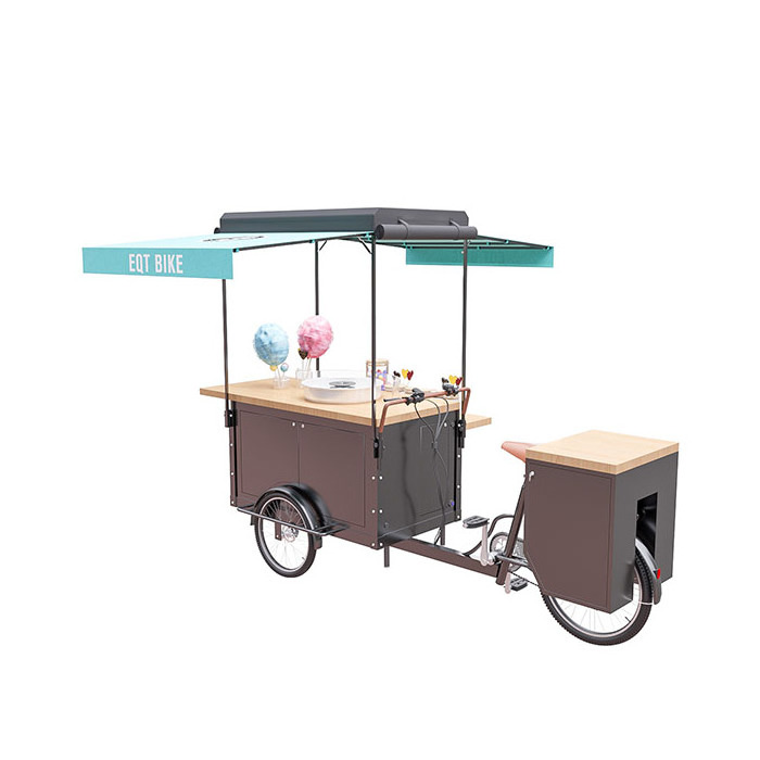 Mobile Fast Hot Food Carts/Food Truck Street Cotton Candy Bike Vending Cart