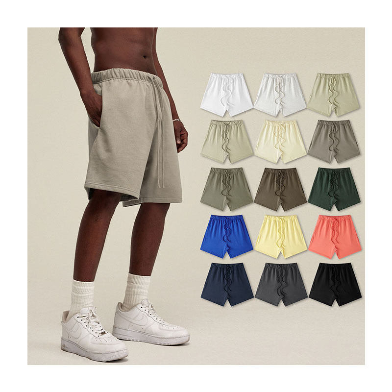 Men's High Shorts high quality ESSENTIALS 5 Inch Inseam reflective french terry cotton shorts men