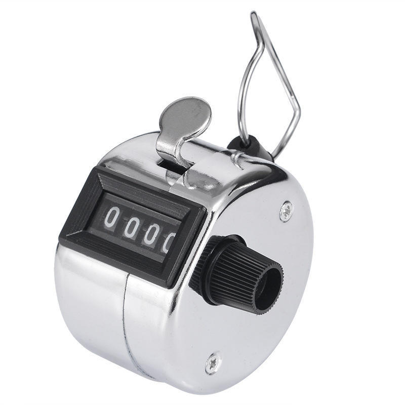 Mini Digital Stainless Steel Tally Counter 4 Digit Number Hand held Mechanical  Tally Counter Clicker