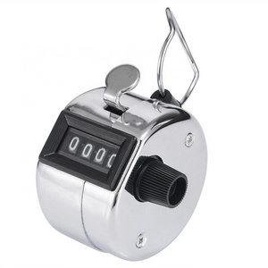 Wholesale Metal Material Mechanical 4 digit number manual metal hand tally counter Click Counter Clicker Muslim Digital Tasbeeh