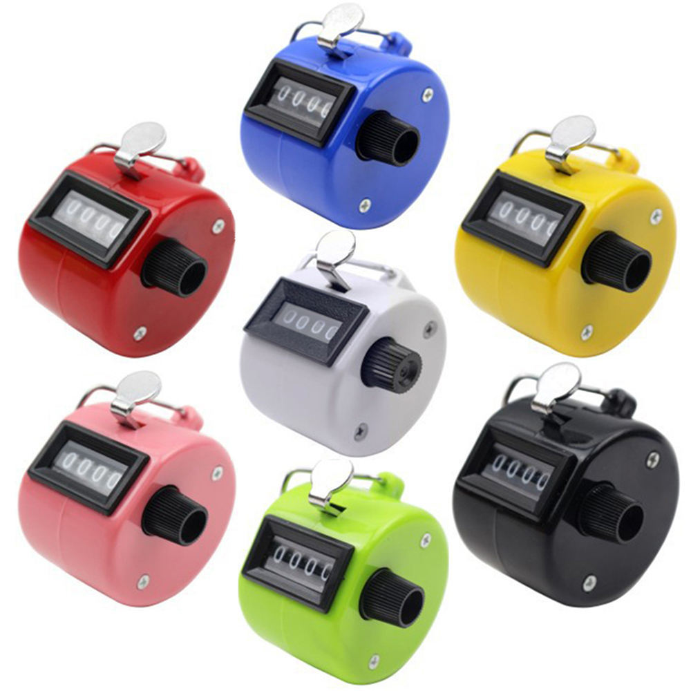 8 Color Hand Mechanical Tally Counter 4 Digit Number Clicker Digital Golf Clicker