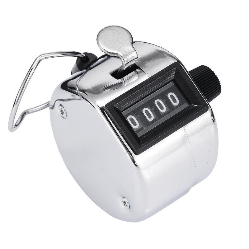 Wholesale Metal Material Mechanical 4 digit number manual metal hand tally counter Click Counter Clicker Muslim Digital Tasbeeh