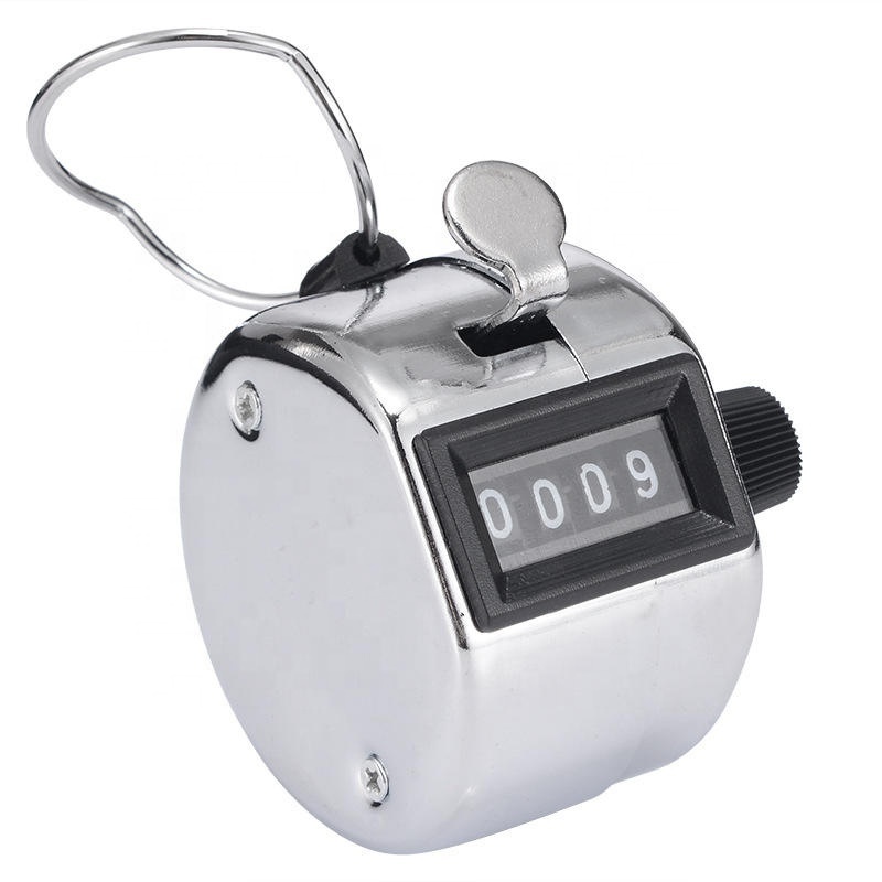 Metal Handheld Tally Counter 4-Digit Number Count Clicker Counter Clickers Pitch Counter