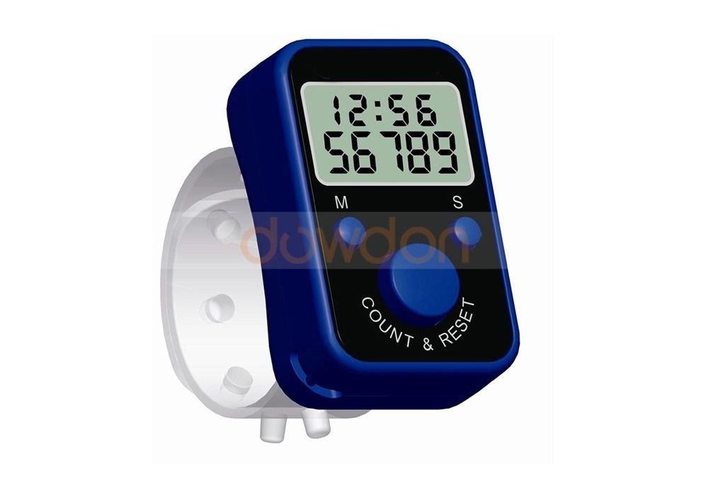 LCD Finger Hand Tally Counter 9 Digital Handheld Clicker Tally Counter with Time Display