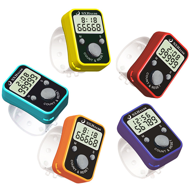 High Quality 5 Digit LED Electronic Digital Golf Finger Hand Held Ring Tally Counter