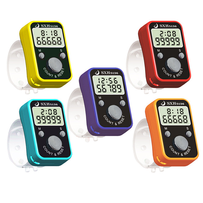 High Quality 5 Digit LED Electronic Digital Golf Finger Hand Held Ring Tally Counter