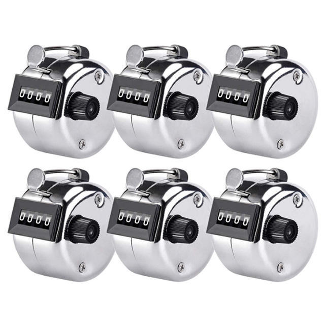 Wholesale Metal Material Mechanical 4 digit number manual metal hand tally counter Click Counter Clicker Muslim Digital Tasbeeh