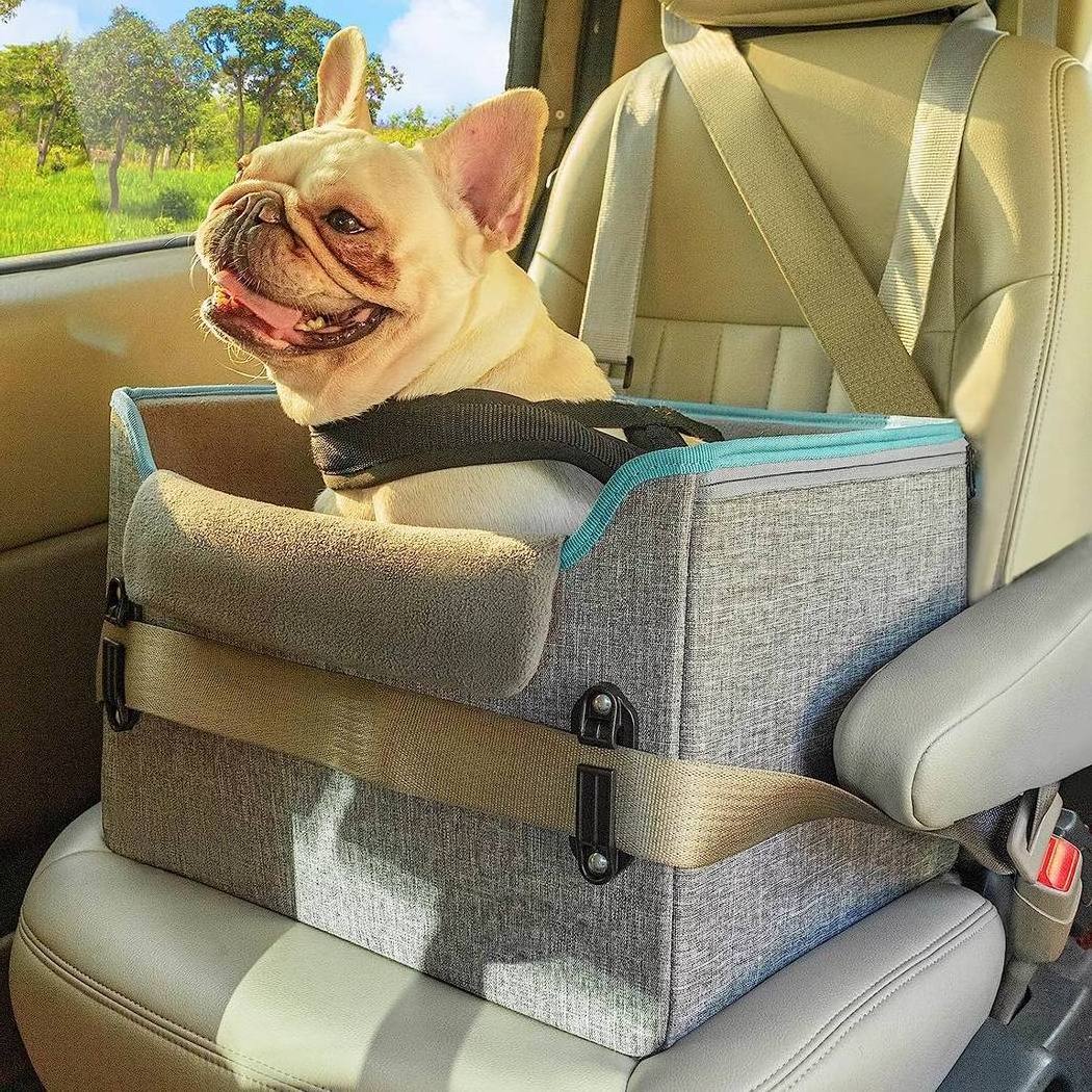 2024 hot selling polyester pet car seat booster dog car seat pet booster luxury dog car seat