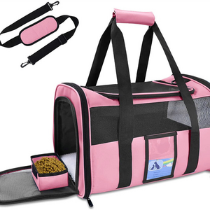 Airline pet Bag can be folded height adjustable pet carriers travel bag Breathable small cat and dog bag