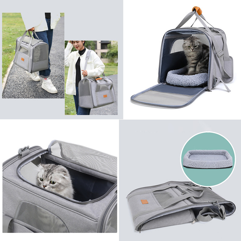 pet carrier outdoor small organizer Free   Foldable Soft-Sided Breathable Mesh tote bag   backpack  pet carriers travel bag