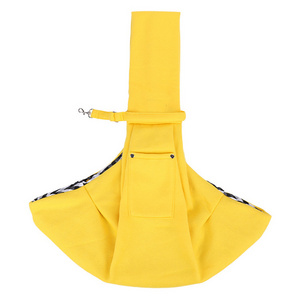 2024 yellow comfortable fleece cotton pet carrier shoulder crossbody bag travel pet carrier bag pet bags for dogs