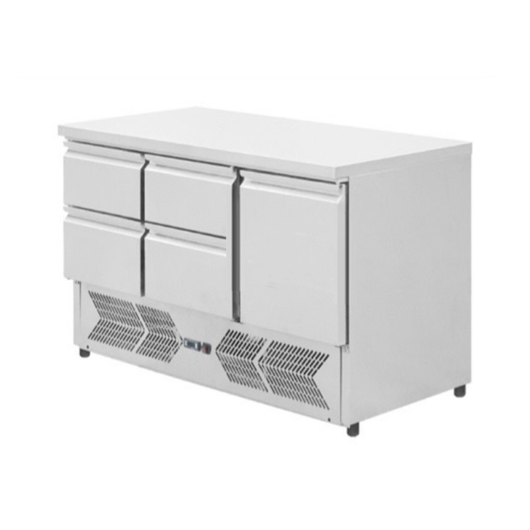 6 Feet Commercial Fridge Working Table  6 Drawer Chiller Freezer