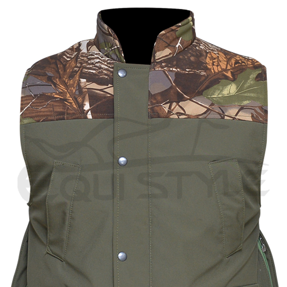 Mens Hunting Vest with Pockets Large Size Green Camo Hunting Hiking Fishing Cameraman Lightweight Hunting Vest