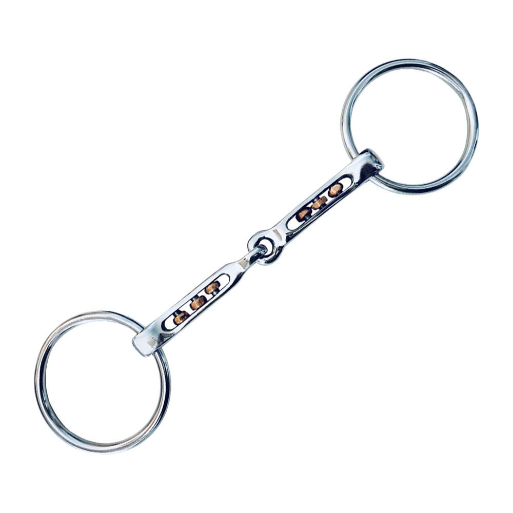 Loose Ring Magennis Snaffle Silver Gold Single Joint Stainless Steel Bits 6 Extra Bites Best Horse Snaffle Equestrian Tack Gear