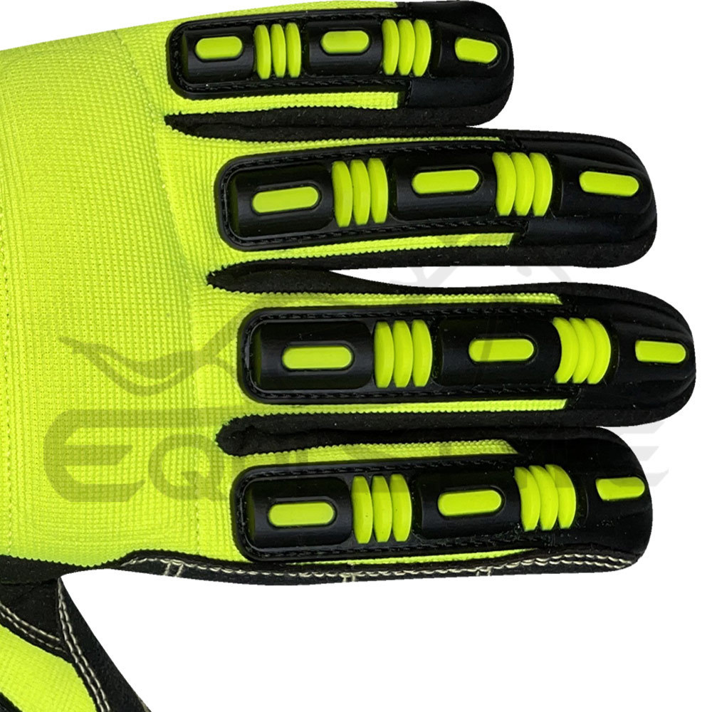 Buy Work Gloves Amara Grip Palm Back Spandex Impact Resistant Gloves Heavy Duty TPR Neoprene Hand Protection Anti Cut Gloves