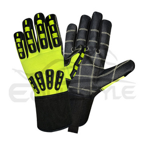 Buy Work Gloves Amara Grip Palm Back Spandex Impact Resistant Gloves Heavy Duty TPR Neoprene Hand Protection Anti Cut Gloves