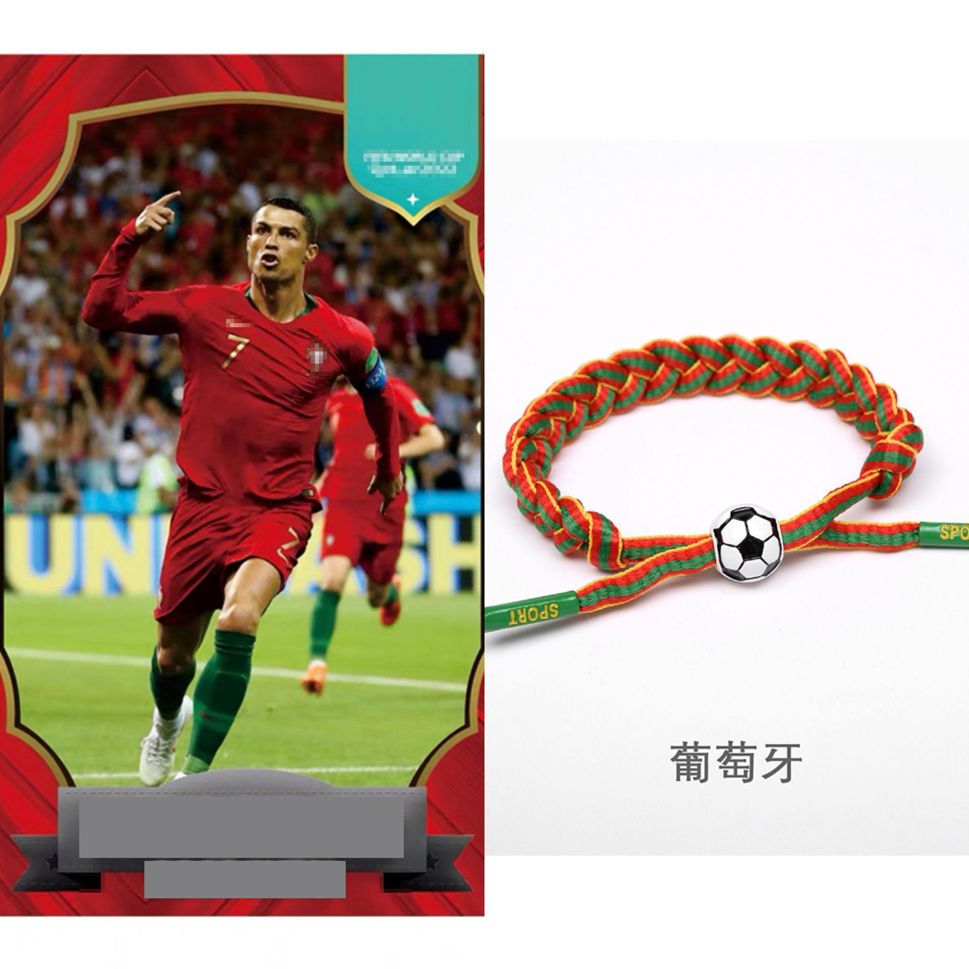 Fast Shipping Low Moq Adjustable Country Football Team Woven Bracelet For Clubs