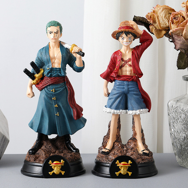 High Quality Resin One Piece Collectible Model Luffy Zoro Manga Figurine Anime Action Figure