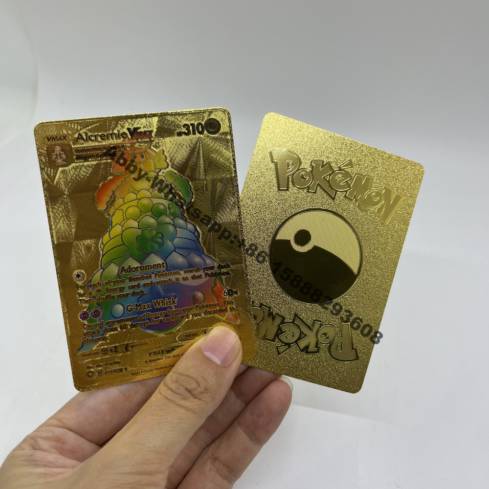 New arrival rainbow Poke-mon Cards Pikachu Trading Cards Game Gold 1st First Edition New Trading Playing Cards Game