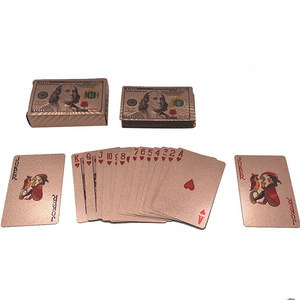 Durable cheap metal craft USA game plastic playing poker cards