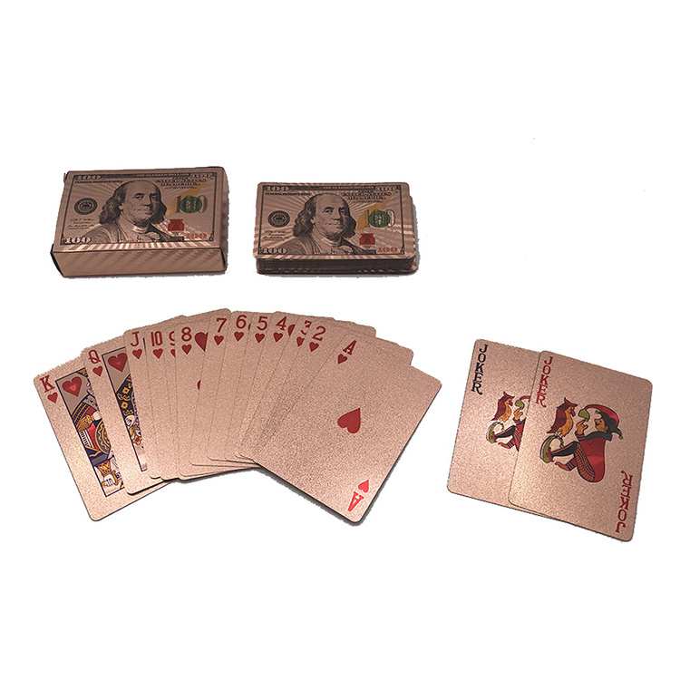 Durable cheap metal craft USA game plastic playing poker cards