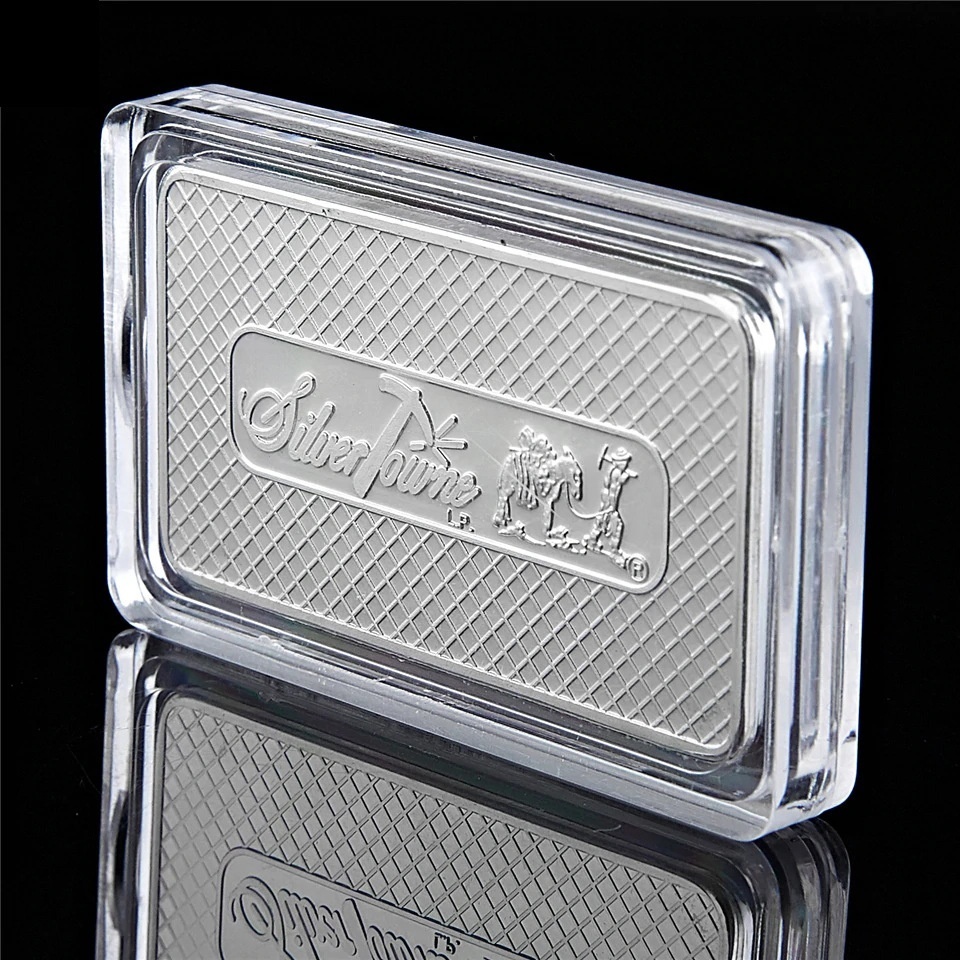 Personalized Embossed Silver Plating Bar One Troy Ounce 1 OZ 999 Silver Bullion Square Commemorative coin for business gift