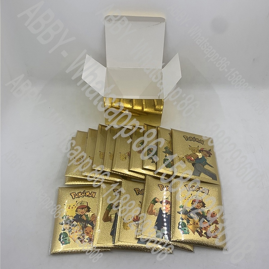 NEW ARRIVAL Gold Foil Poke-mon TCG Cards Silver Foil Trading Card Game Charizard V VMAX GX Different 150 models in one  box